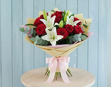 Букет цветов из:  Лилии и Розы в Лимане