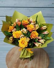 Букет цветов из:  Альстромерии и Розы в Лимане
