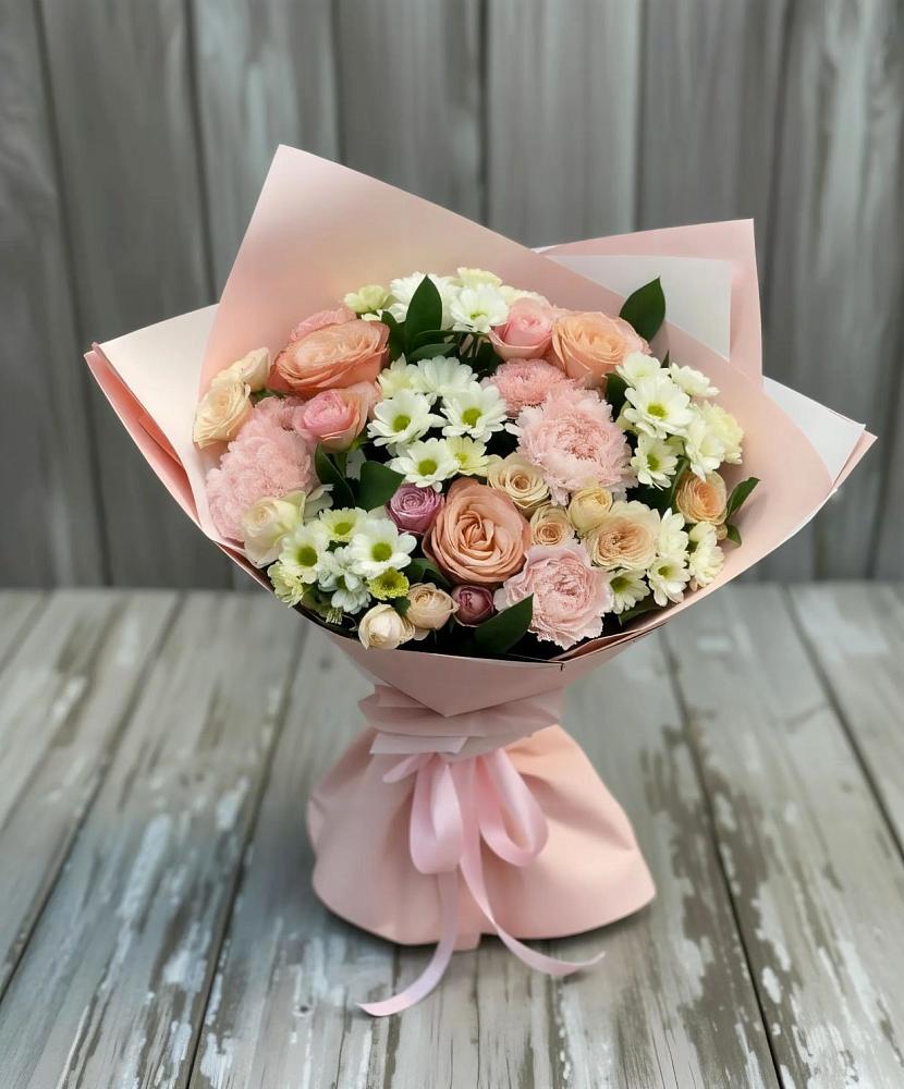 Букет цветов из: Гвоздики, Розы и Хризантемы в Лимане