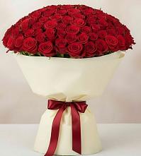 Букет 101 Красная роза Милано в Лимане