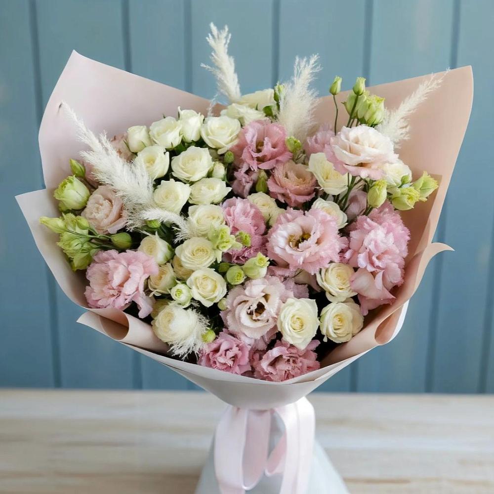 Букет цветов из: Альстромерии и Розы в Лимане