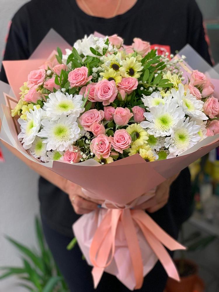 Букет цветов из: Розы и Хризантемы в Лимане