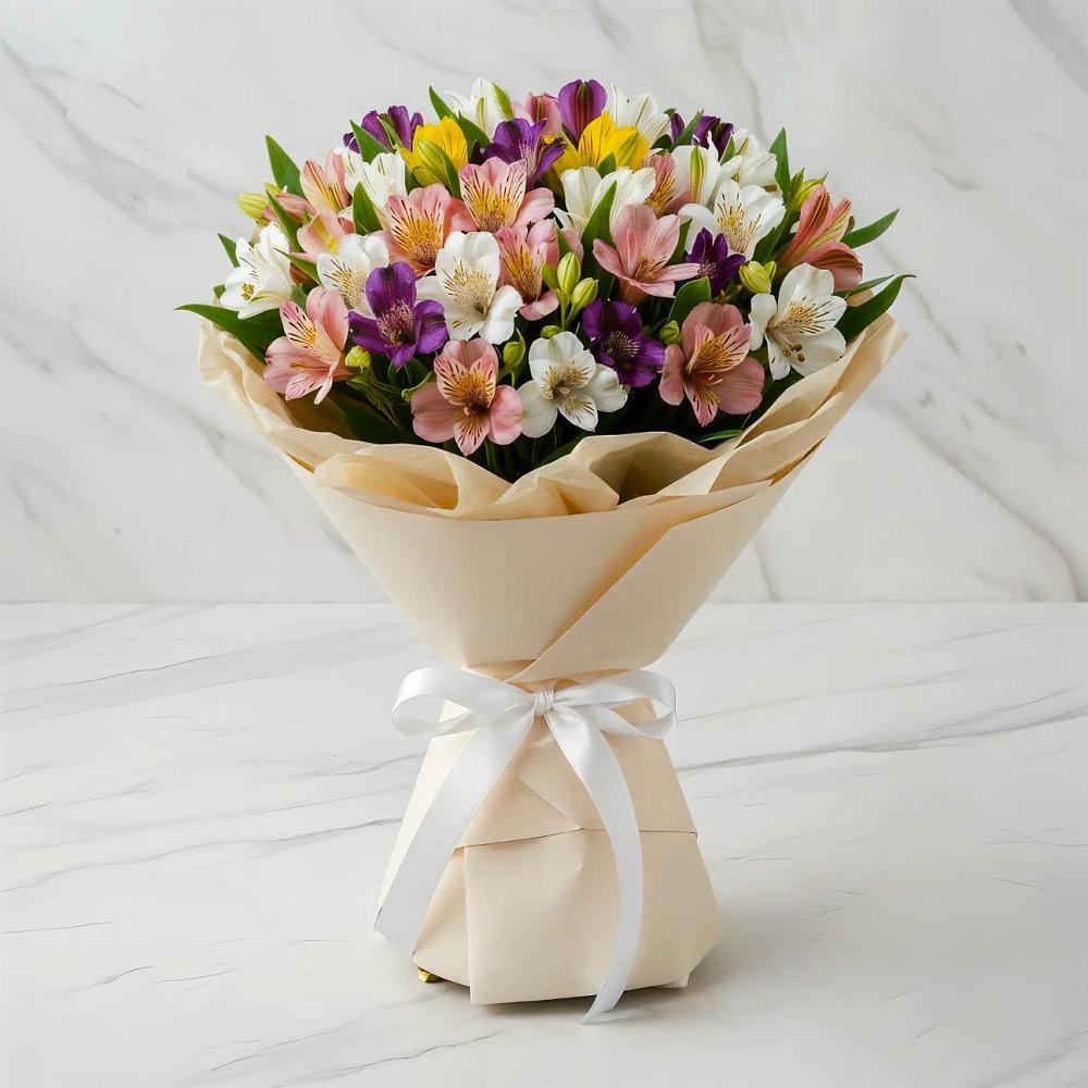 Букет цветов из: Альстромерии в Лимане