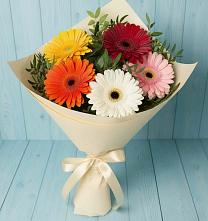 Букет цветов из:  Герберы #REPLACE_PRED# Лимане