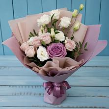 Букет цветов из:  Розы и Лизиантусы в Лимане