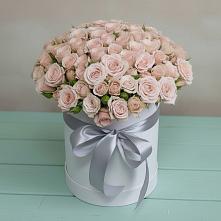 Цветочная композиция из Розы в шляпной коробке #REPLACE_PRED# Лимане