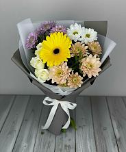 Букет цветов из:  Розы, Герберы и Хризантемы в Лимане