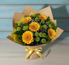 Букет цветов из:  Герберы и Хризантемы #REPLACE_PRED# Лимане