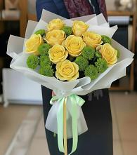 Букет цветов из:  Хризантемы и Розы в Лимане