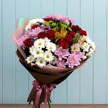 Букет цветов из:  Розы, Хризантемы и Альстромерии в Лимане