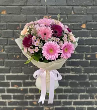 Букет цветов из:  Герберы и Хризантемы в Лимане