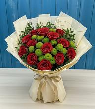 Букет цветов из:  Розы и Хризантемы в Лимане