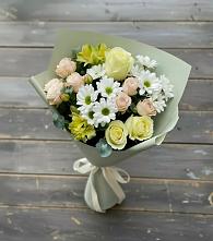 Букет цветов из:  Альстромерии, Розы и Хризантемы в Лимане