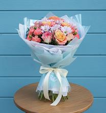 Букет цветов из:  Хризантемы и Розы в Лимане