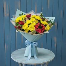 Букет цветов из:  Альстромерии и Хризантемы #REPLACE_PRED# Лимане
