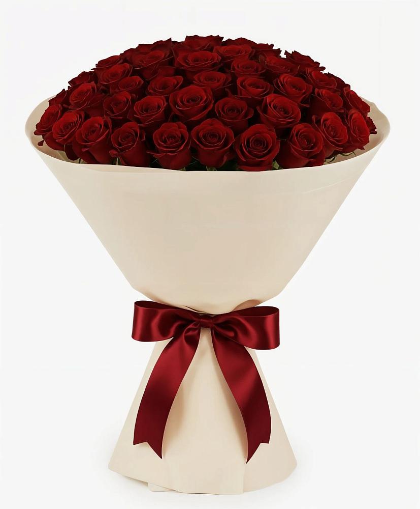 Букет 101 Бордовая роза Блэк Бакарра в Лимане