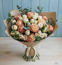 Букет цветов из:  Альстромерии и Розы в Лимане