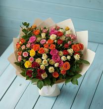 Букет Микс из разноцветных кустовых роз #REPLACE_PRED# Лимане